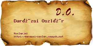 Darázsi Oszlár névjegykártya